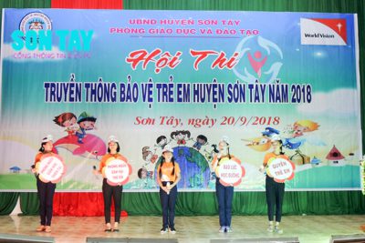 Sơn Tây: Hội thi truyền thông bảo vệ trẻ em huyện Sơn Tây năm 2018