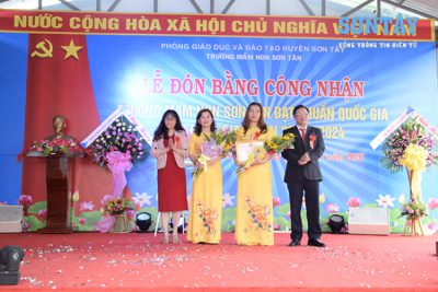 Trường Mầm non xã Sơn Tân, Sơn Tây: Đón nhận Bằng công nhận đạt chuẩn Quốc gia mức độ 1, giai đoạn 2019 – 2024